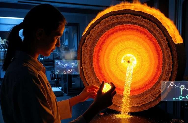 earth s core yields gold