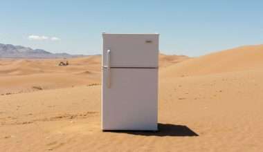 viral refrigerator in desert instagram